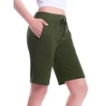 thumbnail image 1 of MixMatchy Women's Solid Waist Band with Adjustable String Ultra Soft Fleece Shorts, 1 of 5