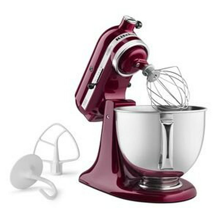 KitchenAid Deluxe Edition 5 qt 325W Stand Mixer Glass Bowl Candy Apple Red