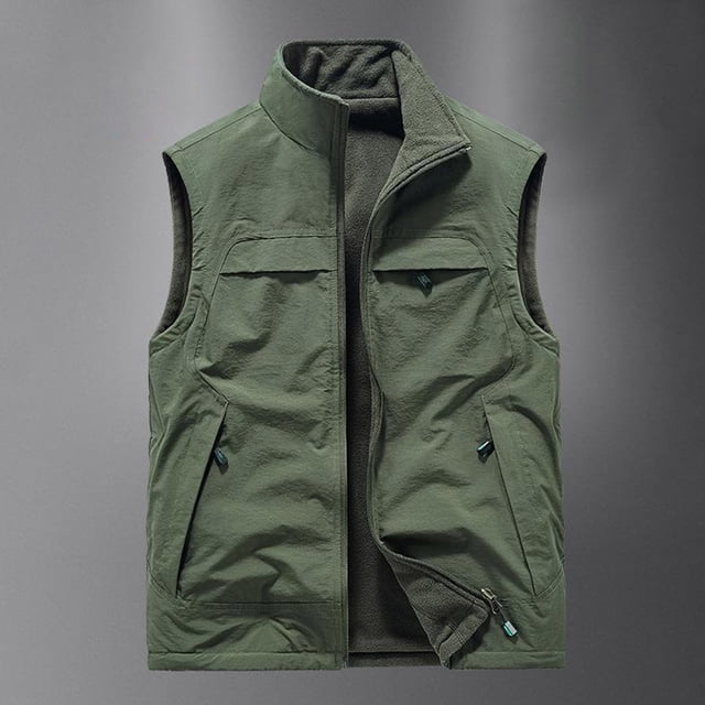 DPTALR Veste de Sport Fine pour Hommes Multi-Poches Décontractée Séchage Rapide Ample Alpinisme Extérieur