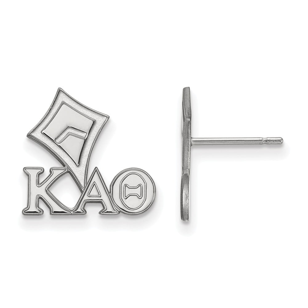 LogoArt Sterling Silver Kappa Alpha Theta Enameled Slip-on Bangle
