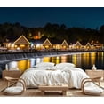 thumbnail image 5 of Wall Mural Peel and Stick Boathouse row philadelphia night historic architecture Self-Adhesive Wallpaper Removable Wall Decal Wall Sticker Home Decor for Living Room Bedroom 100"x144", 5 of 8