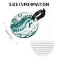 thumbnail image 5 of Hippocampus Set of 2pcs PU Leather Round Suitcase Tags with Privacy Cover and Name ID Tag - Ideal for Travel Luggage, Handbags, Backpacks, School Bags, 5 of 6