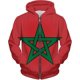thumbnail image 3 of Sudadera con capucha y cremallera con estampado del emblema de Marruecos en 3D para hombre, tótem espiritual, bandera de Marruecos, sudadera con capucha con cremallera, ropa Harajuku Y2k, 3 of 5