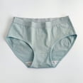 thumbnail image 2 of 2025 Organic Cotton High Waisted Absorbent Period Underwear for Women High Flow Menstrual Underwear Light Blue L, 2 of 4