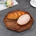 thumbnail image 2 of Bandeja para servir de madera Natural Octangle, plato de madera, servidor de comida para té, platos, soporte para bebidas y agua, 2 of 8