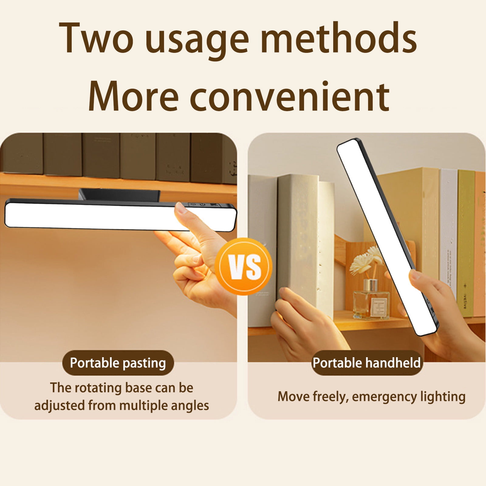 Specollect Clearance 1Pcs Desk Lamp, Reading & Office Lamp, Rechargeable LED Light,3 Colors, Adjustable brightness,LED for Bedroom & Desk with Eye-care