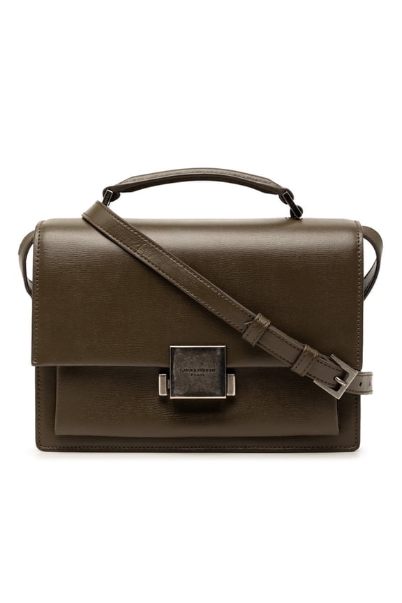 Pre-Owned Saint Laurent Logo Handbag Shoulder Bag 2-Way 482051 Brown Leather Women's SAINT...