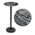 thumbnail image 2 of JONATHAN Y 10" x 22.25" Black Marble and Iron Drink Table, Contemporary Minimalist Round Pedestal Accent Side Table MTB1110B, 2 of 8