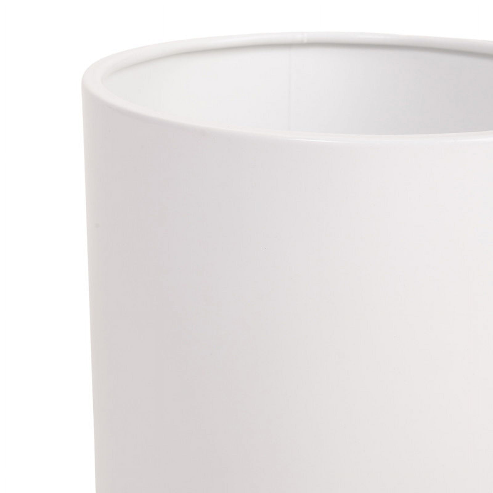 Raya White Planter Pot With Kinsley Wood Planter Base - (Small & Medium Set)