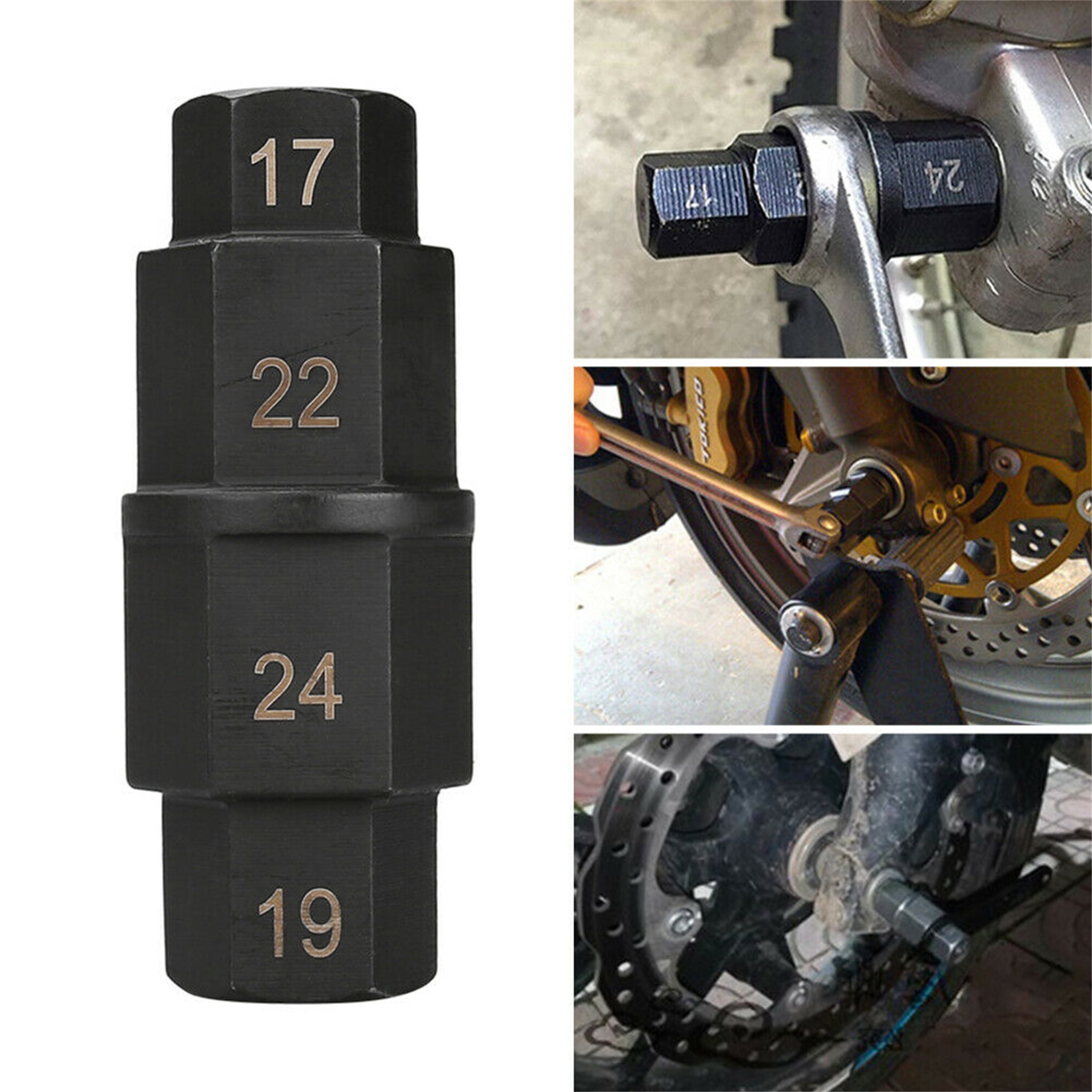 Motorcycles Hex Axle Tool 17 19 22 24mm Allen Spindle Tool Driver