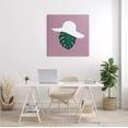 thumbnail image 2 of Stupell Industries Tropical Look Fashion Monstera Leaf Floppy Hat Abstract Painting Gallery Wrapped Canvas Print Wall Art, 30 x 30, 2 of 6
