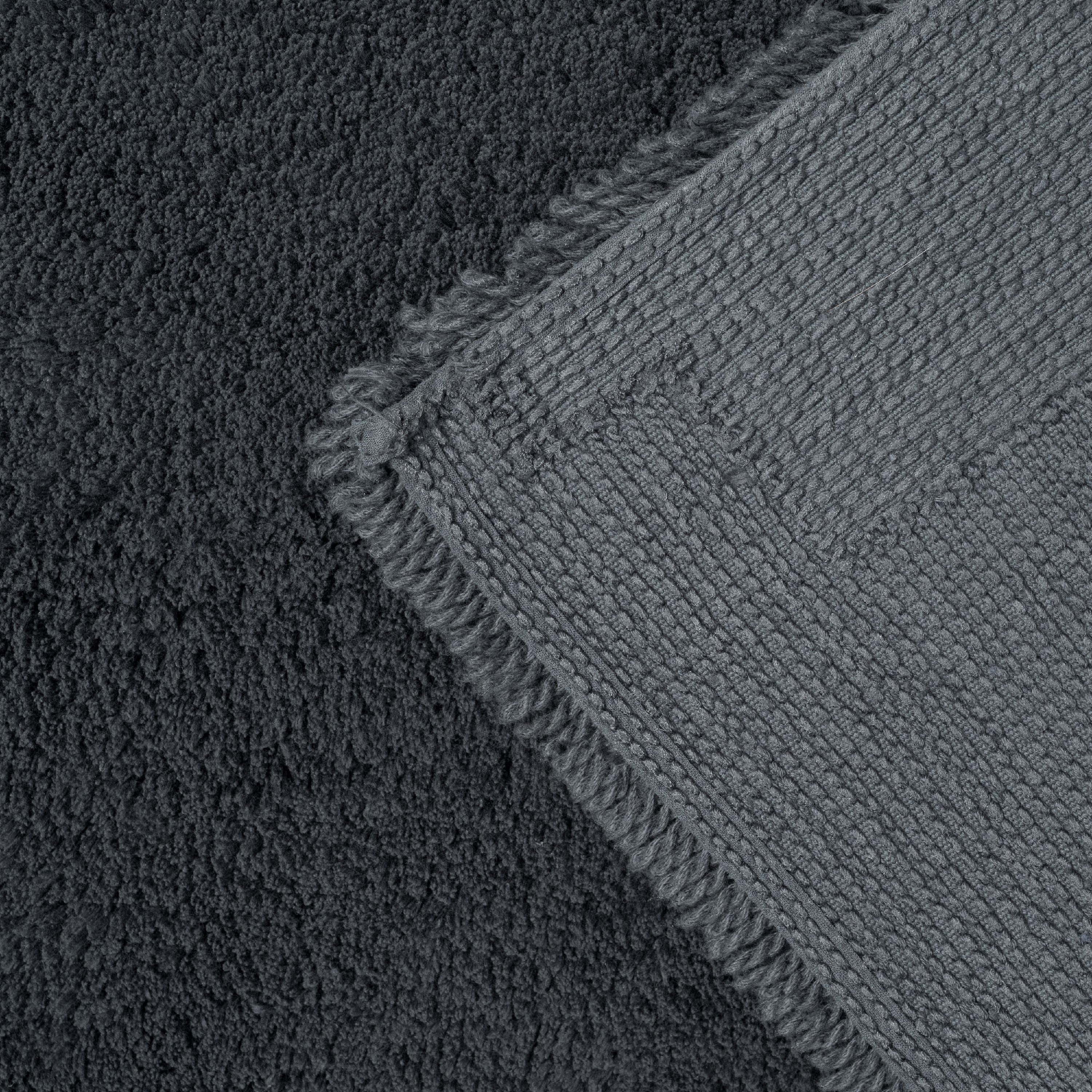 Hotel Style Cotton Blend Solid Bath Rug, 17 in x 24 in