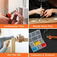 thumbnail image 3 of 105 Piece General Household Tool Set in Toolbox Storage Case with Essential Hand Tools for Everyday Home Repairs, DIY and Crafts, 3 of 7