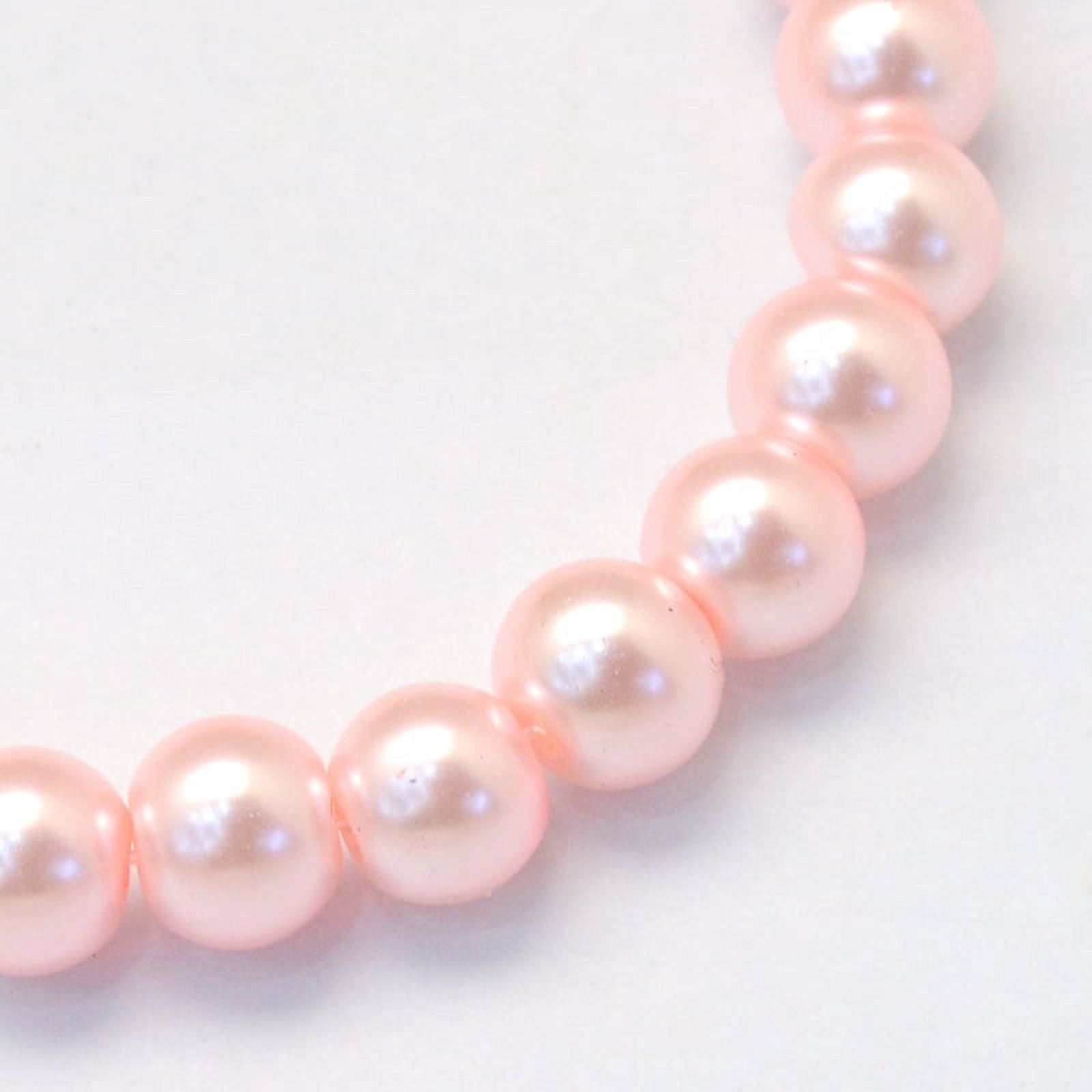 20strands Baking Painted Pearlized Glass Pearl Round Bead Strands Pink 6~7mm Hole: 1mm about 135~140pcs/strand 31.4 inch