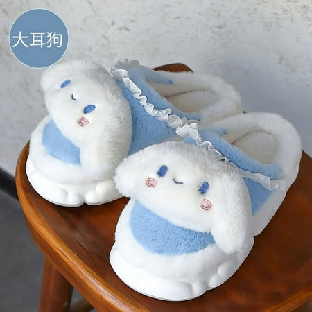 

Sanrio Hellokitty Mymelody Cinnamoroll Purin Cute Cotton Slippers Home Indoor Thick Bottom Warm Plush Cartoon Cotton Slippers