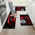 thumbnail image 2 of YIMEIS Valentine's Day Red Lips Cherry Diamond Kitchen Mat Rug Set - Perfect for Kitchen Counter, 16''*24''/20''*32''/47''*18'', Functional for Decoration, 2 of 10
