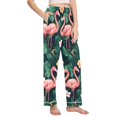 thumbnail image 2 of FORMRS Women's Pajama Pants with Pockets Soft Comfy Loungewear Sleep Bottom, Sizes S-2XL, Flamingo Leaves Pattern, 2 of 8
