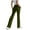 Army Green, variant on Women's Drawstring Split Hem Casual Sports Pants - Solid Color Pocket Button Design, Black Size XL