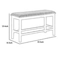 thumbnail image 5 of Benjara BM215439 Counter Height Bench with Fabric Upholstered Seat - Beige & Black - 25 x 16 x 42 in., 5 of 5