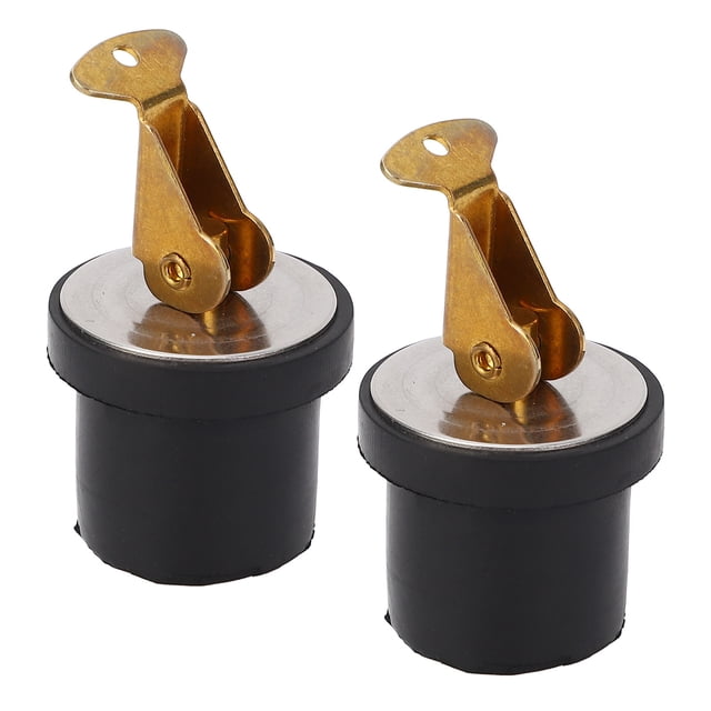 Plug de Dreneze Marino, Tapón de Desagüe de Bronce Livewell 2pcs Tipo de Compresión de Sello de Goma para Fregadero para Baitwell