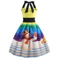 thumbnail image 4 of Lilgiuy Woman Temperament Halter Neck Christmas Print Narrow Waist Slim Hem Dress Fall Dresses for 2022 Spring Winter, 4 of 4