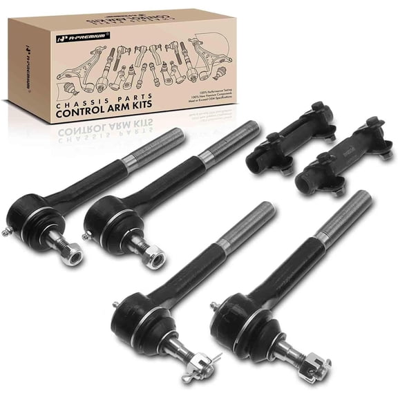 A-Premium 6Pcs Inner Outer Tie Rod End Kit Compatible with Chevrolet Tahoe 95-00 Blazer K1500 K2500 Suburban K3500 GMC Yukon Cadillac Escalade