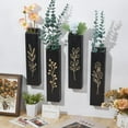 thumbnail image 5 of Wood Wall Planter 4 Pack Indoor Pocket Wall Vases Decor for Boho Farmhouse Living Room Bedroom Dried Flowers Greenery Plants Black, 5 of 8