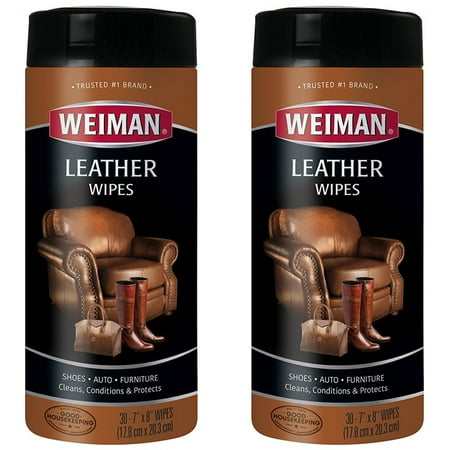 Leather Master Cleaner - (2 Pack) Weiman Leather Wipes, 30 Ct
