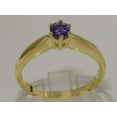 thumbnail image 3 of LBG British Made 9k Yellow Gold Amethyst ring Womens Engagement Ring - 33 size options - Size 11.75, 3 of 7