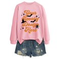 thumbnail image 3 of Timeless Comfort Women's Hoodless Sweatshirt for Autumn and Winter with Bat Leisure and Halloween Ready Pink XL, 3 of 3