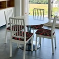 thumbnail image 6 of Gukieu Hot Chili Print Square Cushion Cover, Elastic Strap Chair Protector, Suitable for Family Restaurant, Hotel Banquet Decorations-Six Piece, 6 of 7