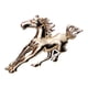 thumbnail image 1 of Broche pequeño y liso con forma de caballo, estilo Art Déco, para bodas, en plata y oro., 1 of 7