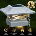 thumbnail image 3 of Classy Caps Kingsbridge Dual Lighted Solar Post Cap - Fits 3.5"x3.5", 4"x4", 5"x5", and 5.5"x5.5" Posts - White Aluminum, 3 of 7