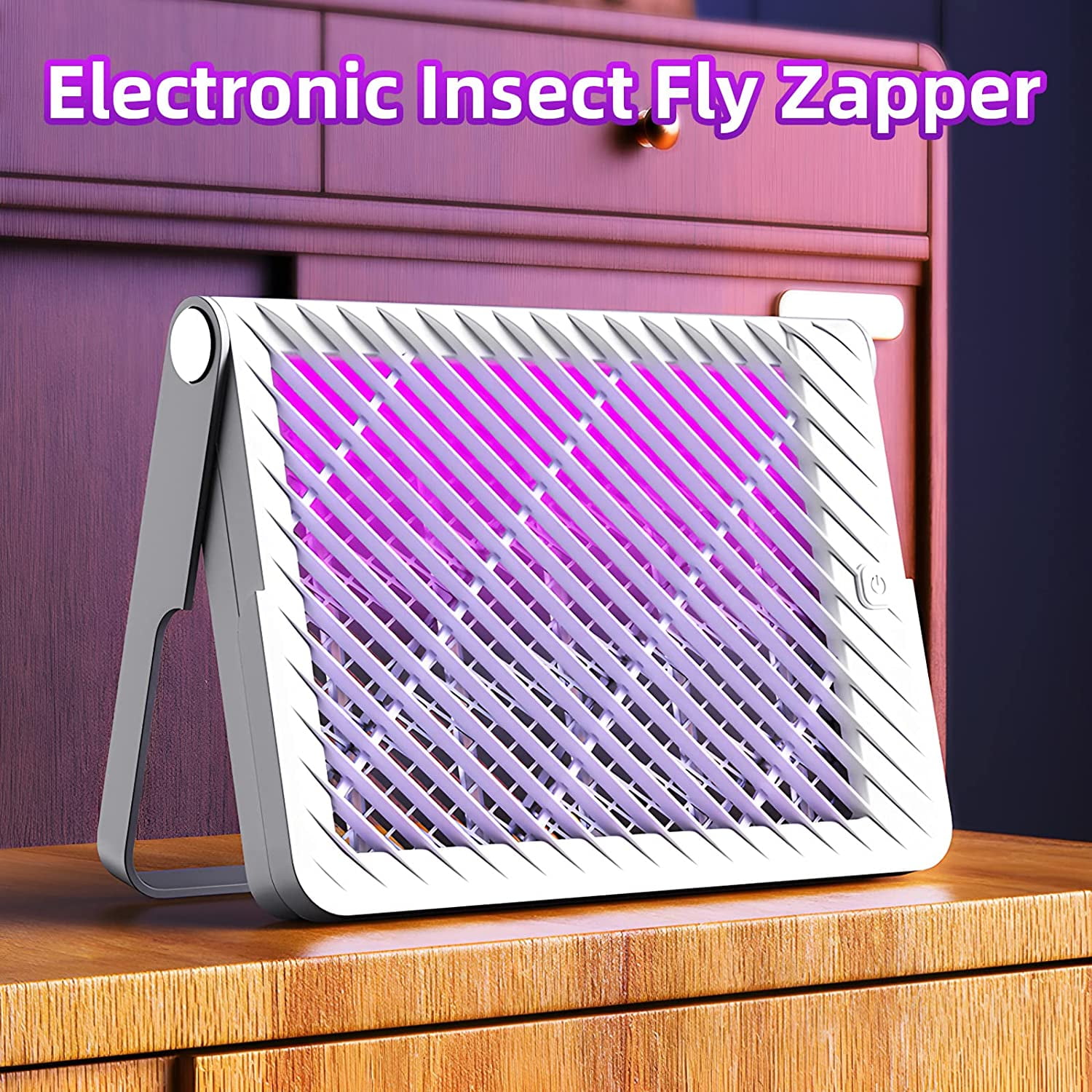 JahyShow Electric Bug Zapper Indoor Outdoor,Foldable Mosquito Zapper Portable Mosquito Killer Insect Fly Trap for Home Kitchen Bedroom Living Room Balcony Patio Camping