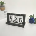thumbnail image 1 of Cqxid Ornement de Bureau à Moins de 10 $ Calendrier de Bureau en Bois Calendrier Perpétuel Ornement de Bureau Calendrier Debout Réutilisable avec Cadre en Bois Tableau à Rabat, 1 of 6