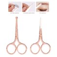 thumbnail image 2 of LHCER Portable Eyebrow Scissors,Stainless Steel Portable Eyebrow Scissors Nose Hair Scissors Cosmetic Tool (Rose Gold),Eyebrow Scissors, 2 of 8