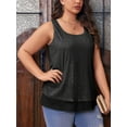 thumbnail image 2 of Plus Size Summer Sleeveless Women Sequin Patchwork Tank Tops Shirt, 2 of 5
