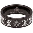 thumbnail image 5 of Triquetra Sun Tungsten Carbide Ring, 5 of 9