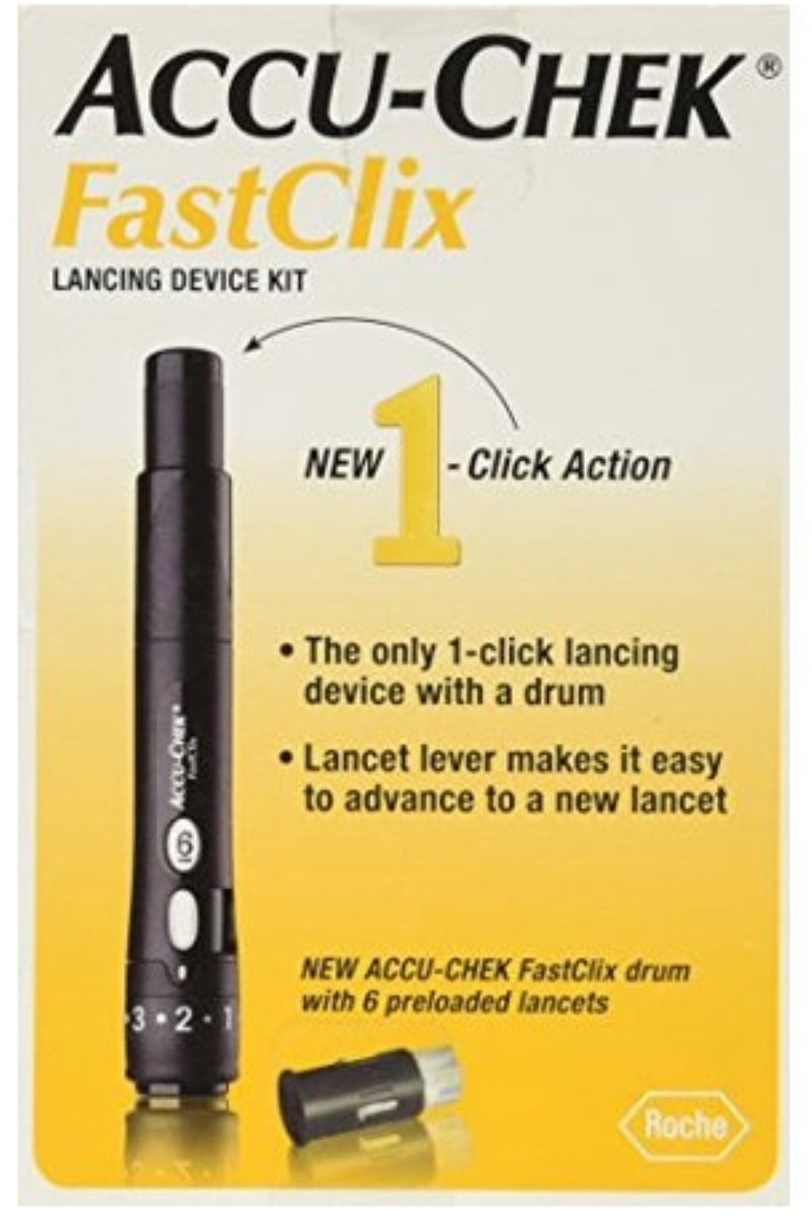 ACCU-CHEK FastClix Lancing Device Kit, 1 Each (Pack of 2)