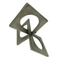 thumbnail image 4 of Bergamo Art 8.5 inch Decorative Handmade Aluminum Square Sculpture in Nickel, 4 of 7