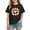 Black, variant on Annhoo Kids Valentines Tops Loose Casual Short Sleeve Round Neck Print Graphic Boys Girls Shirts Fashion Clothes