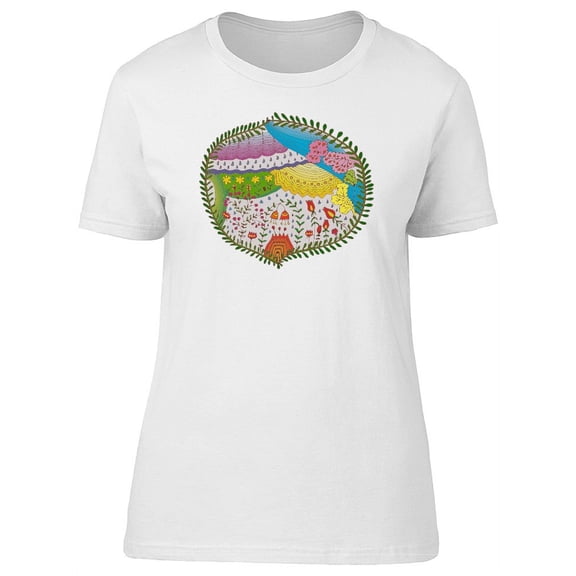 Cute Colorful Floral Paisley Tee Women's -Image by Shutterstock