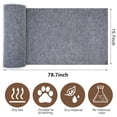 thumbnail image 2 of XZKING 78.7"x15.8" Cat Scratching Mat, Cat Carpet with Self-Adhesive Trimmable, Cover Cat Scratching Post Cat Climbing Frame, Protect Furniture Walls, 2 of 9
