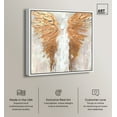 thumbnail image 2 of Golden Wings Canvas Elegant White Gold Wall Art by Art Remedy, White Frame, 40" x 40", 2 of 7