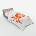 thumbnail image 3 of Ambesonne Ocean Bedding Set 4 Pcs, Sea Animals Theme Crabs, Queen, Vermilion, 3 of 3
