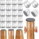 thumbnail image 1 of 24 Pcs Chair Leg Floor Protectors, Silicone Felt Furniture Leg Pads Caps Covers for Hardwood Floors (Clear-Medium), 1 of 5