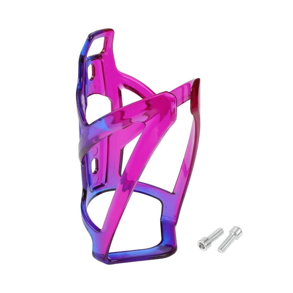 Unique Bargains Bike Bottle Cup Holder Cage Rack Integrally-formed PC Plastic Bicycle Drinks Holder for MTB Road Mountain Bike Outdoor Cycling Purple Blue Dazzle