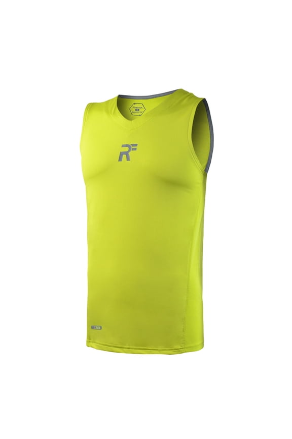 Men's Hybrid Training Tank Top Neon Green/Grey f1004-ngg