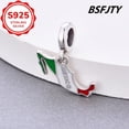 thumbnail image 3 of BSFJTY Flag Charms All Countries, 925 Sterling Silver Charms for Bracelets and Necklaces, National Flag Map Series Pendant Jewelry Travel Memorial Gift, 3 of 12