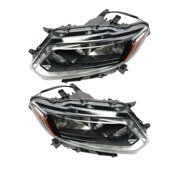 OTTULUR Left&Right Headlight Headlamp w/LED DRL Halogen For 2014-2016 Nissan Rogue